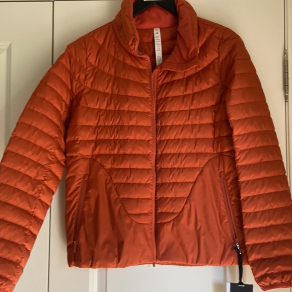 Women's Lululemon Orange Quilted Jacket 6 - Picture 2 of 7